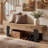 63" Solid Wood Entryway Bench