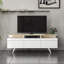 Meuble télé 59,1 po x 20,5 po x 13,8 po Modern Modern Scandinavian | 100% panneau de particules enduit de mélamine, épaisseur: 0,7 pouce | Conception murale avec de nombreuses tablettes | Unité de divertissement élégante et fonctionnelle-1496242745
