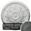 Médaillon de plafond Endurathane Shakuras, DE 19 3/4 po x P 1 3/8 po (pour les auvents jusqu'à 5 po), fini craquelé Americana peint à la main-28579361