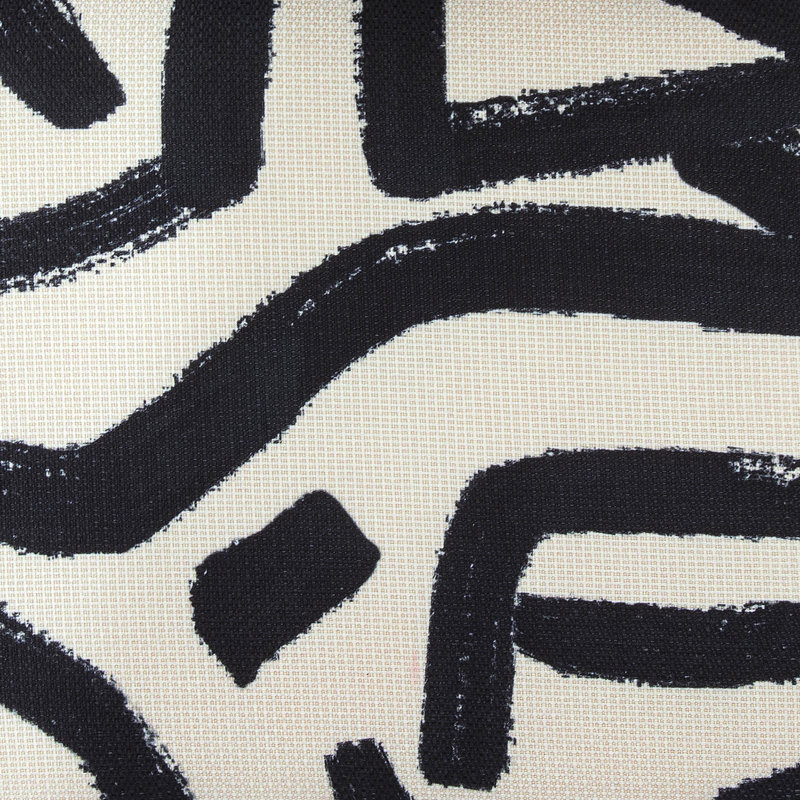 Pippa Black Brushstroke Print Stool