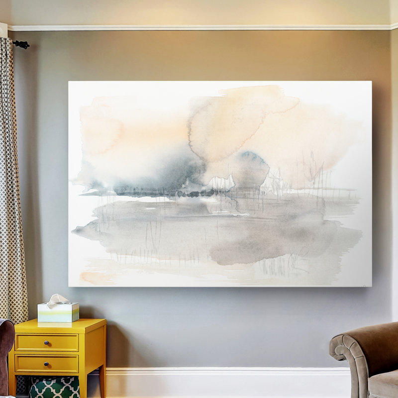 «Blush Haze II», peinture sur toile, H 27 po x l 18 po x P 1 po, Toile tendue