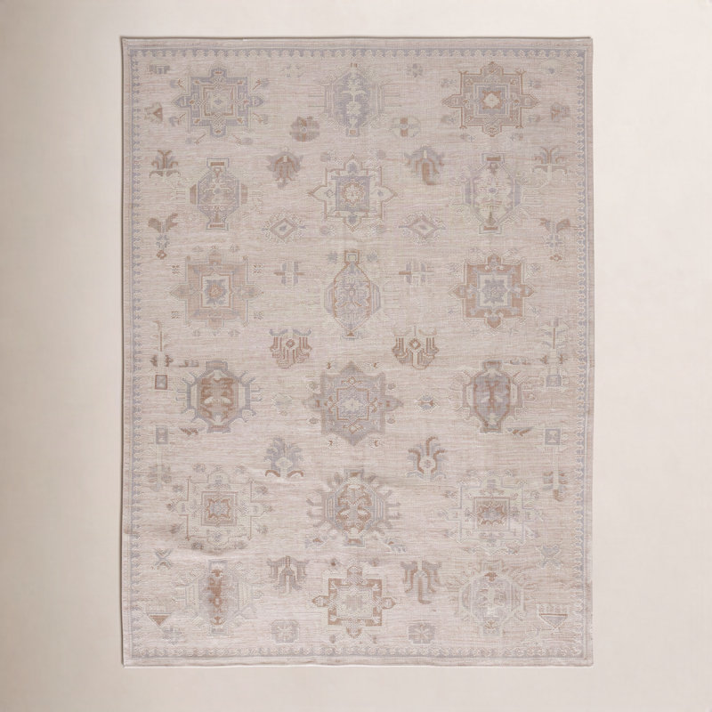Tapis beige / ivoire noué à la main Winslet, Rectangle 2 pi x 3 pi