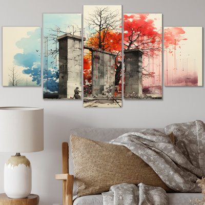 The Fall Of The Berlin Wall I - Germany Wall Art Living Room - 5 Panels