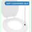 ComfyClean Embroidered Soft Round Toilet Seat - Padded Light Blue with Easy Change Hinge