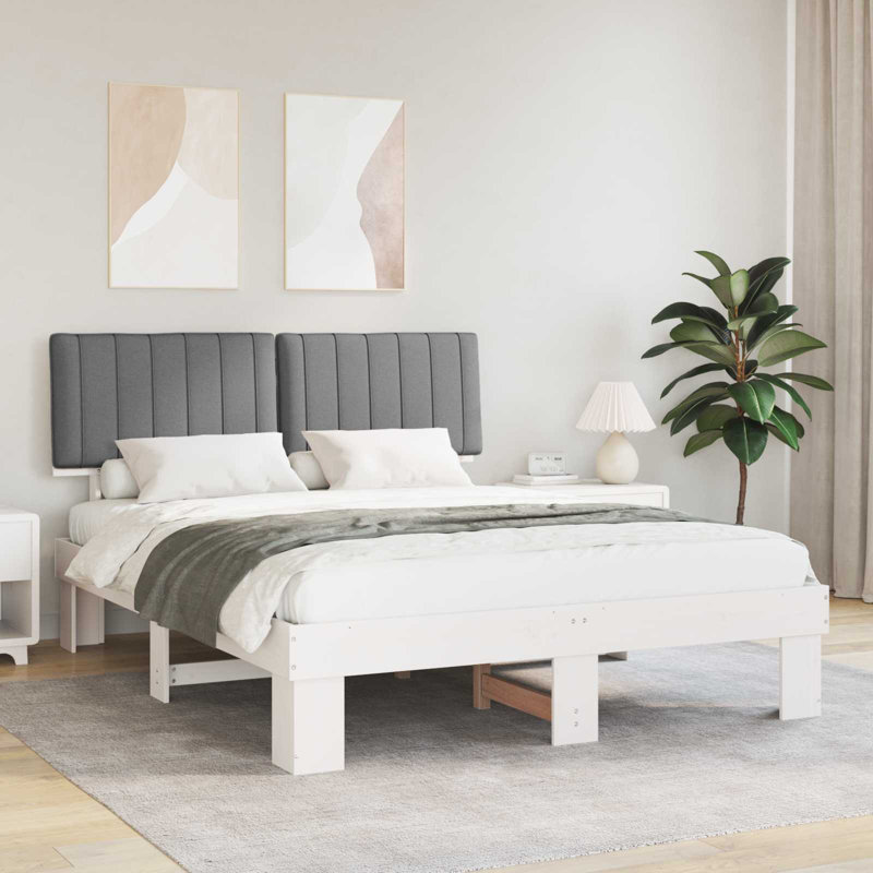 Bed, Light Grey/White, European Kingsize (160 x 200 cm)