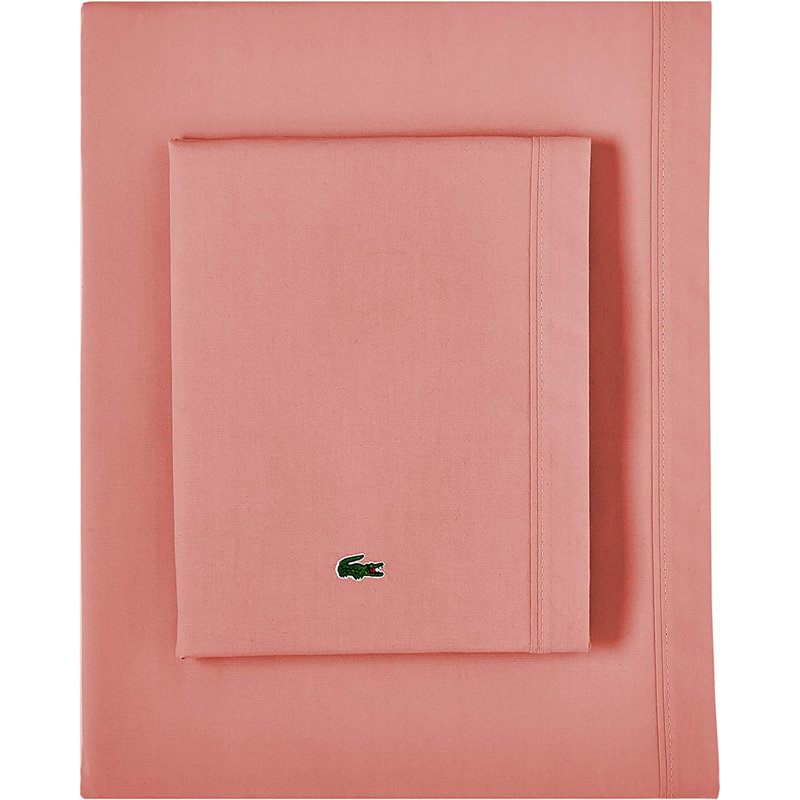 220 Thread Count 100% Cotton Percale Sheet Set, Brown, King Sheet Set + 1 Fitted Sheet + 2 Pillowcases