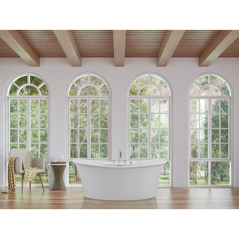 Loretta 1 66.5" Freestanding Air Bathtub, White