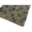 Tapis brun / bleu / vert en laine fabriqué à la main 4 pi 1 po x 5 pi 10 po Madee