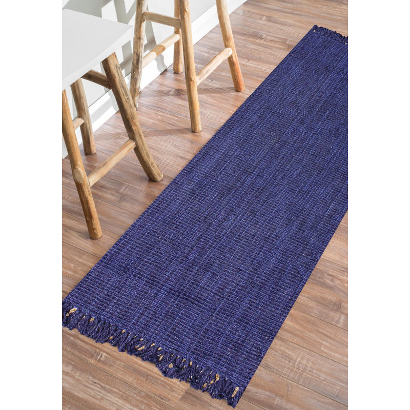 Solid Colour Jute / Sisal Hand Woven Area Rug, Runner 76 x 244cm