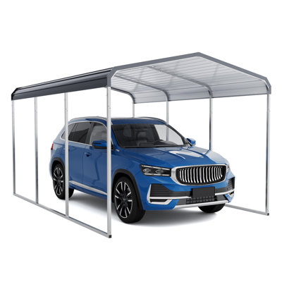 Heavy-Duty Steel Carport with Galvanized Roof