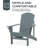 Wooden Adirondack Chair With Built-In Table And Umbrella Hole For Comfortable Outdoor Seating And Relaxation-1468303067