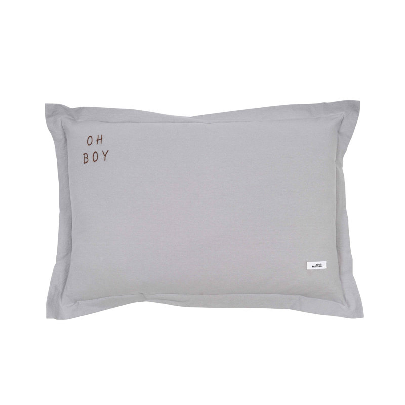 Square Euro Cushion, 50cm W x 5cm L, Grey