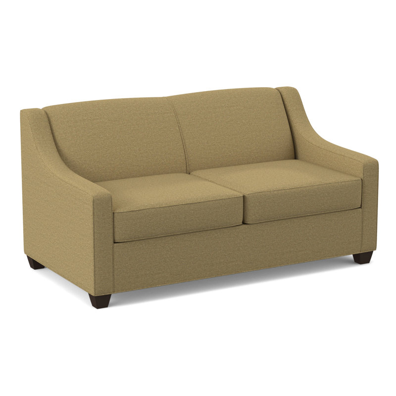 Phillips 68" Square Arm Loveseat with Reversible Cushions, Antic Fawn, Cafelle