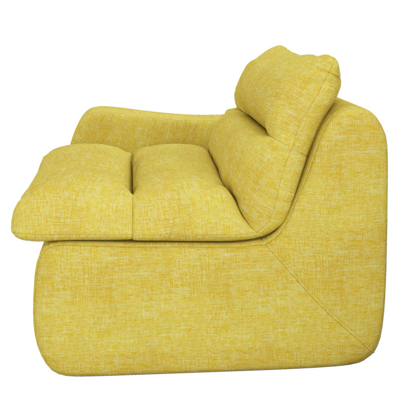 Aucun assemblage requis - Fauteuil jaune pour le salon, la chambre à coucher et le bureau, Jaune