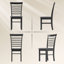 Chaises de cuisine rembourrées, ensemble de 4 chaises de salle à manger en bois