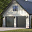 Grande lanterne murale d'extérieur 1 lumière Dark Sky Farmhouse-263390334-263390335