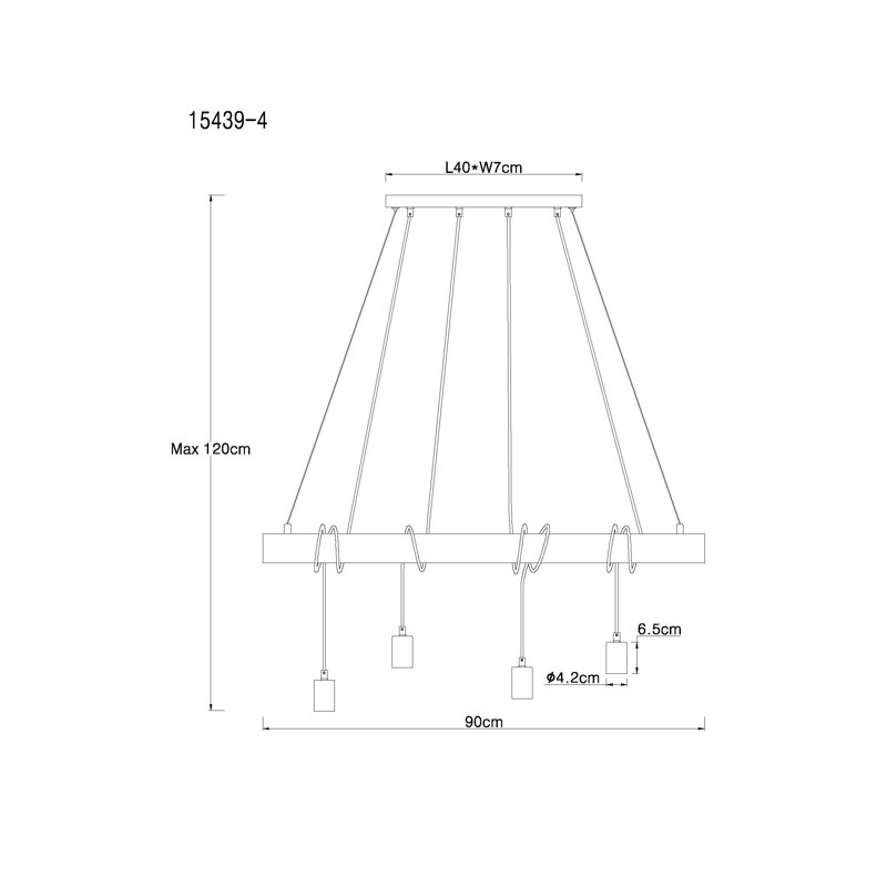Villa 4-Light Kitchen Island Bulb Pendant