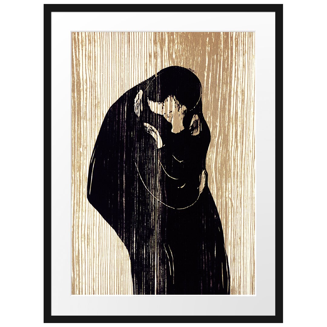 Gerahmter Kunstdruck Kiss IV von Edvard Munch