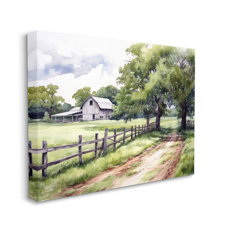 Countryside Cottage, reproduction d'art sur toile, H 24 po x l 30 po x P 1,5 po