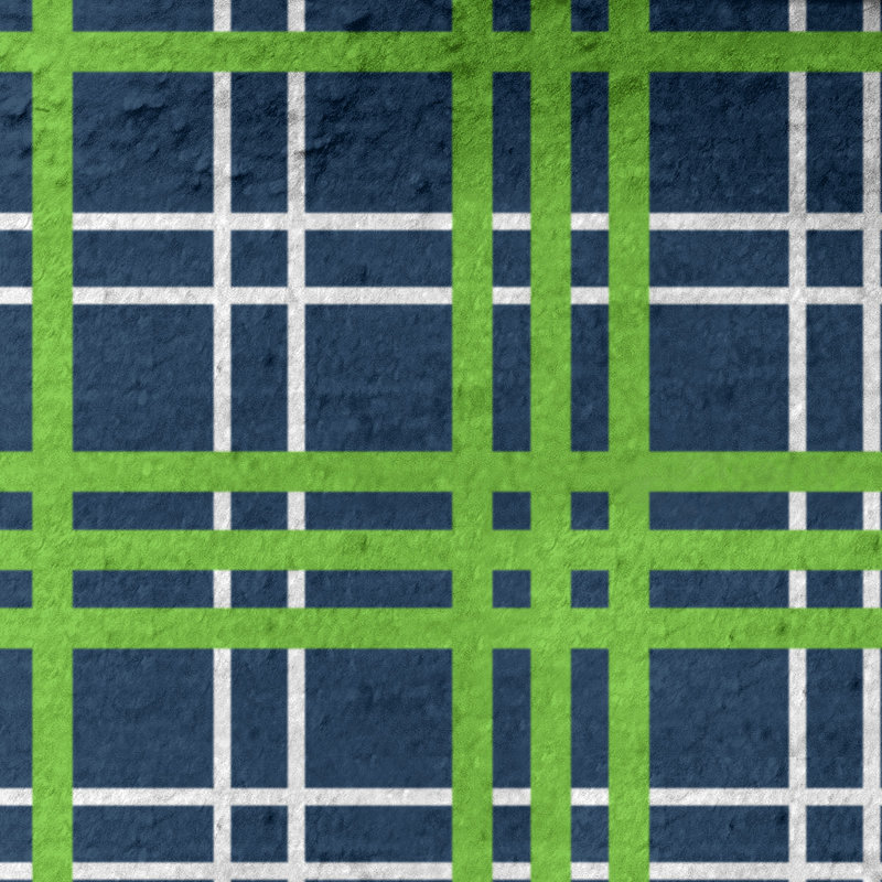 Serviette de plage de luxe Seattle football, Microfibre, Bleu marine université / blanc / vert action