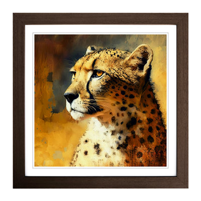 Cheetah Post-Impressionism - Framed Print