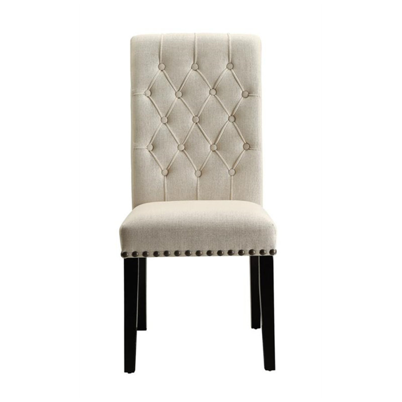Lorenz Tufted Upholstered Parsons Chair, Beige