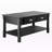 Camaran Contemporary 2-Drawer & 1-Shelf Black Coffee Table, 16.95" H X 37.85" W X 18.85" D