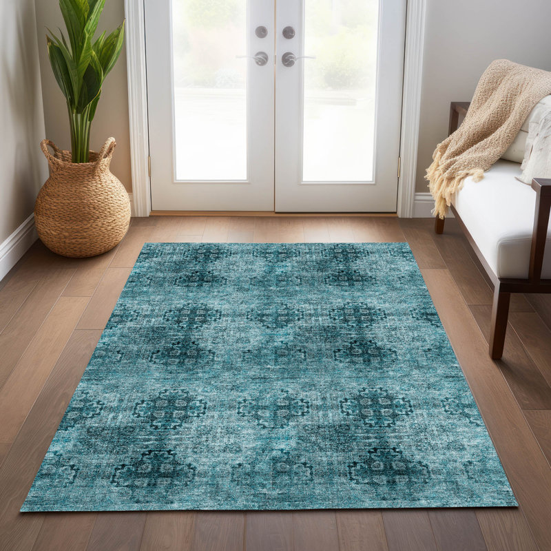 Katherene Floral Indoor / Outdoor Rug, Rectangle 10' x 14'