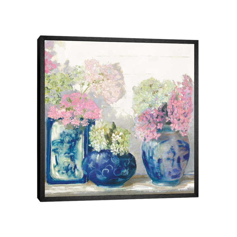 Ladys Mantle II Bright by Carol Rowan - Painting on Canvas, Black Framed Canvas, 93.98cm H x 93.98cm W x 3.81cm D