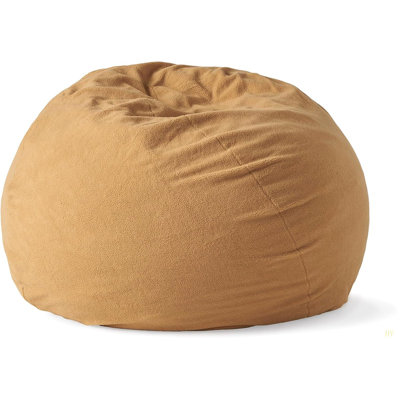 Fauteuil à billes à mousse haute densité 5 pieds pour enfants et adultes, avec housse amovible en microsuède, lecture idéale et salon au sol pour chambre à coucher