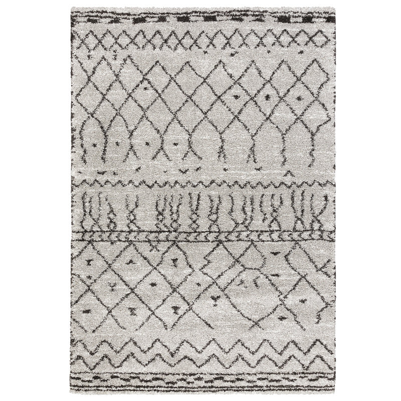 Gamay Geometric Shag Area Rug, Rectangle 160 x 230cm