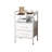 Bedside Table With Charging Station, Bedroom Side Table With 2 Fabric Drawers, Small Storage Sofa End Table With Open Shelf And 4 Wheels, Nightstand For Living Room, Hallway-1412908991