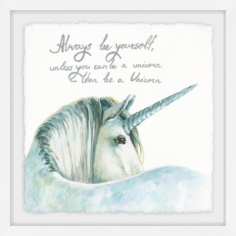 «White Unicorn II», reproduction encadrée, H 24 po x l 24 po x P 1,5 po