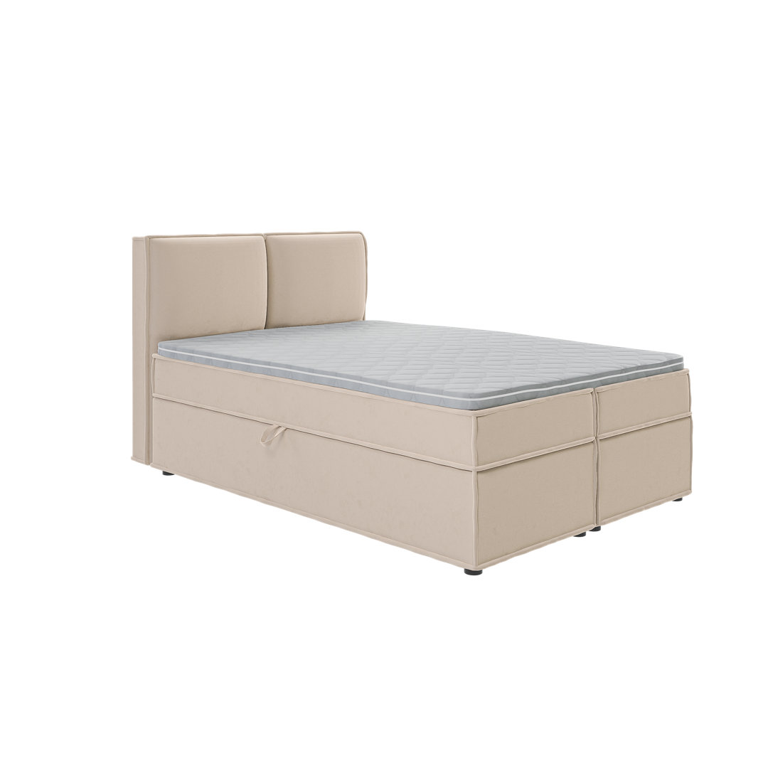 Boxspringbett Ellerie mit Topper und Bettkasten