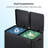 60L Compartment Bins Step On Multi-Compartment Rubbish & Recycling Bin - 60L-102897844
