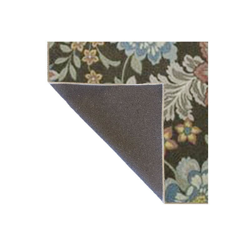 Tapis lavable à la machine à motif floral, Tapis de couloir 3 pi 3 po x 6 pi 7 po