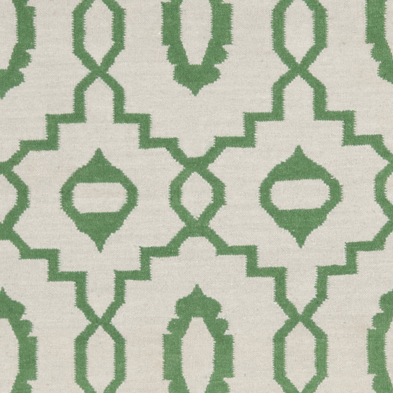 Rodgers Hand Woven Flat Weave Wool Geometric Rug, Rectangle 3' x 5'