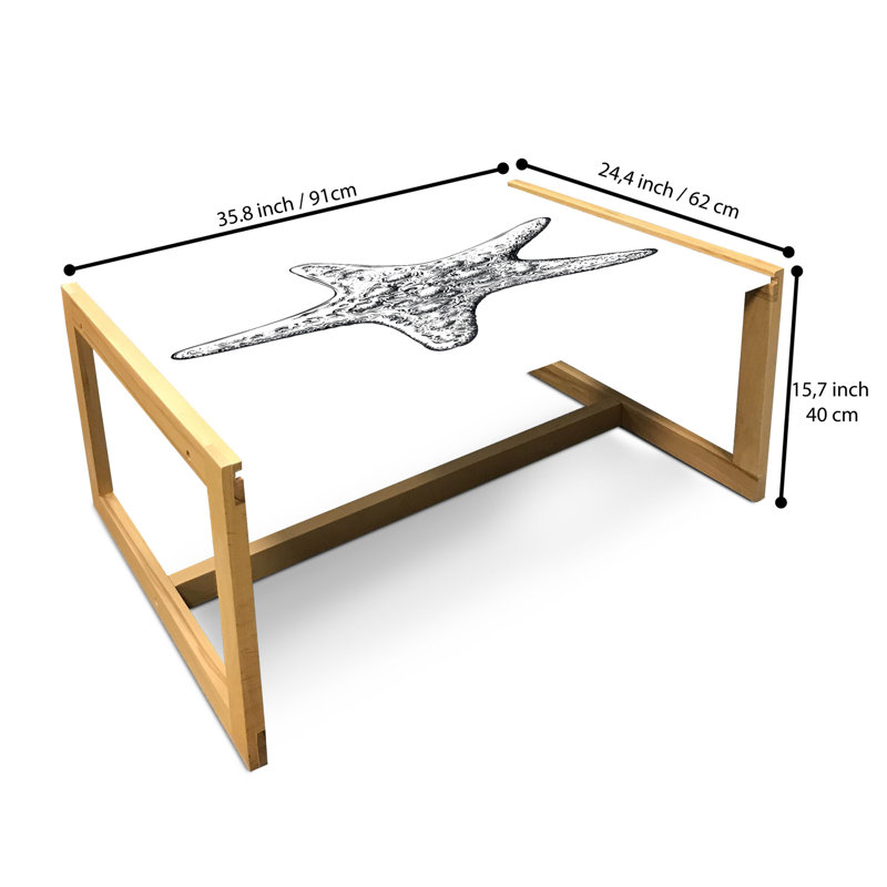 Jabarion Sled Coffee Table, 90cm H x 62cm W x 40cm D