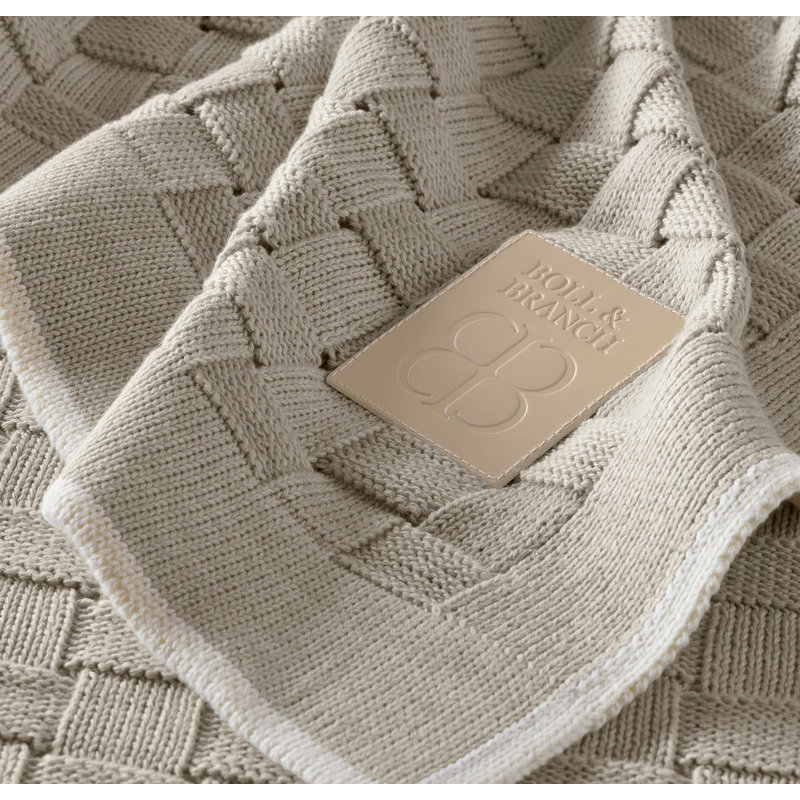 Throw Blanket, Heathered Pewter;Cream