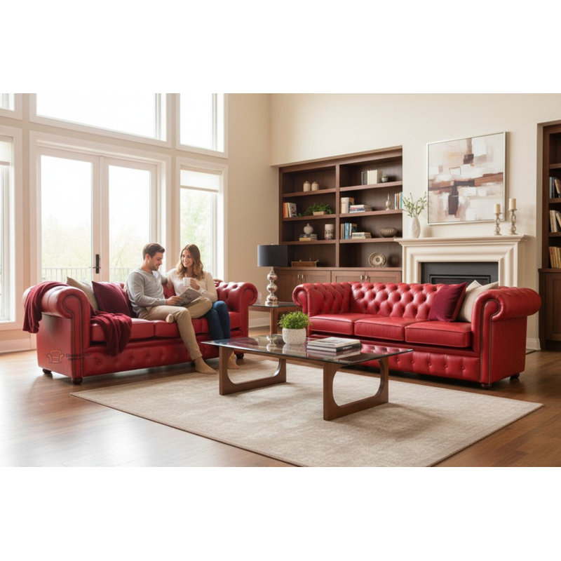 Living Room Sets, Red