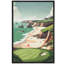 «Green Serene Seascape By The Beach Coastal Decor», reproduction d'art sur toile encadrée-108345420-108345422