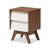 Cravens 2-Drawer Nightstand in White and Walnut Finished Wood,  21.5'' H X 15.75'' W X 13.75'' D