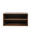 Armoire empilable - rangement monté de 28,1 x 13,98 x 14,34 po, idéal pour les espaces de vie à la maison, les livres, les vêtements, les cadres, les souvenirs, la coloration noyer, les panneaux de particules avec rangement empilable,