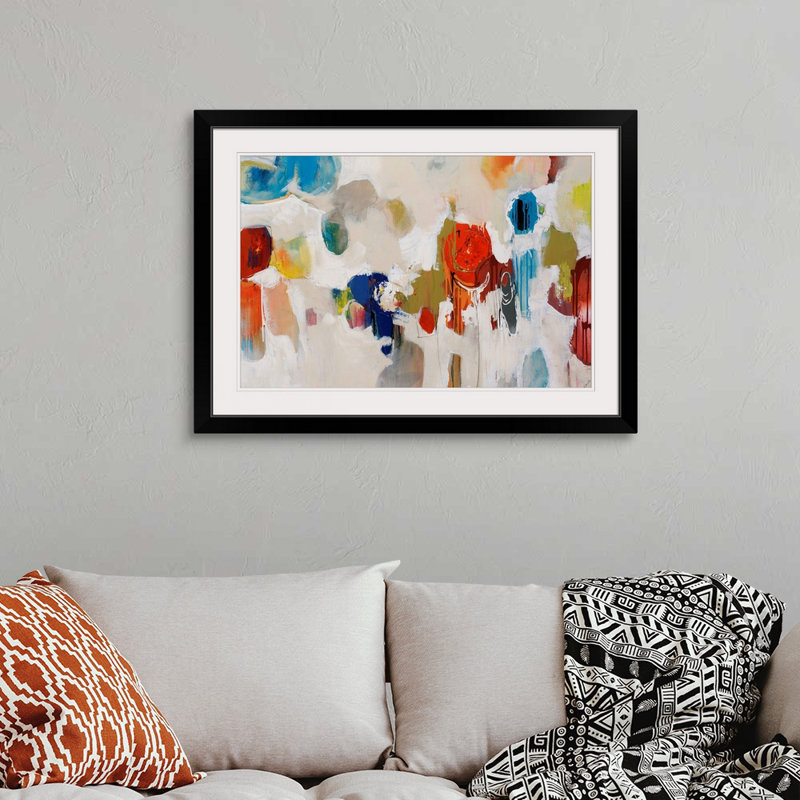 " Gum Drop " by Sydney Edmunds, 28" H x 38" W x 1" D, Black Framed
