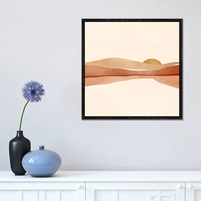Blush Sunset by Bria Nicole - Print on Canvas, Black Framed, 45.72 cm H x 45.72 cm W