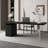 Black Rectangular Solid Wood desks-107438622