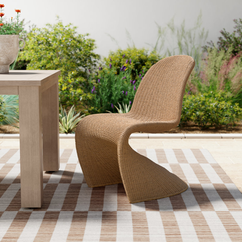 Daughtery Wicker Dining Side Chair, Neutral Tan