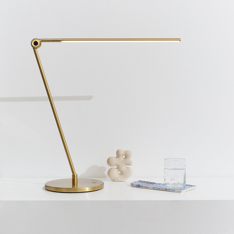 Brass Adjustable Touch Sensor LED Desk Lamp