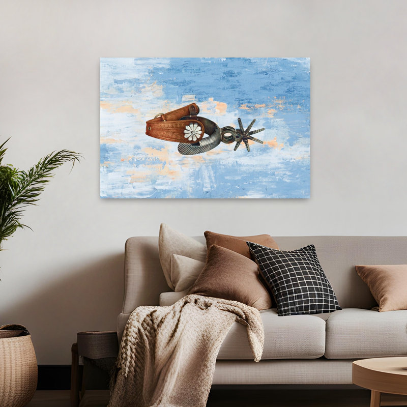 Éperon et le ciel, art contemporain abstrait, H 32 po x l 48 po