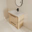 Ensemble de meuble-lavabo simple 30 po avec lavabo en résine, meuble-lavabo sur pied avec 2 portes et 1 tiroir-485946539